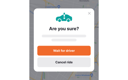 Use modal dialogs for essential actions