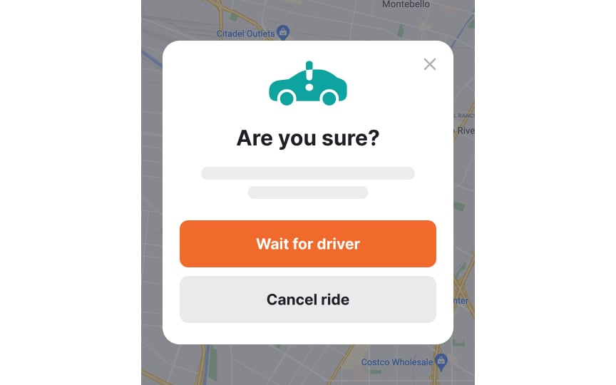Use modal dialogs for essential actions