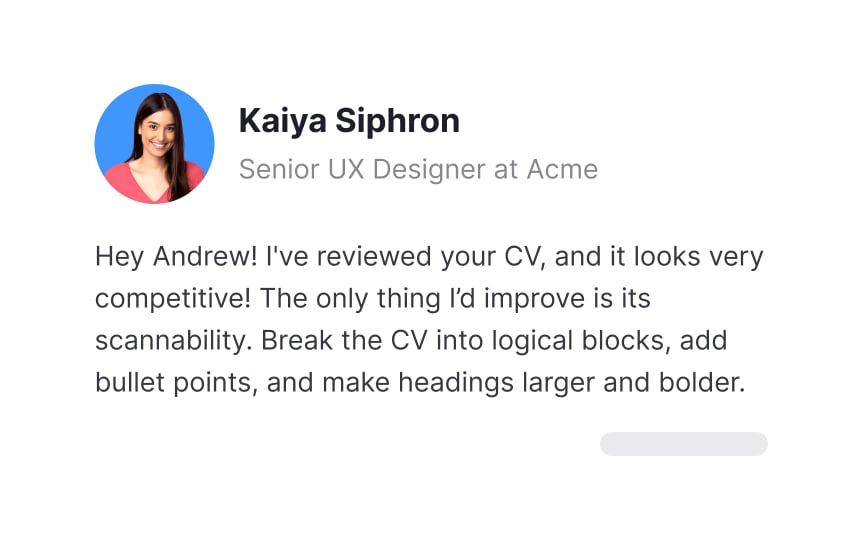 Getting constructive feedback