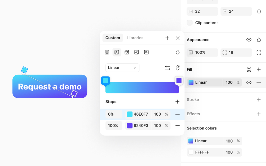 Gradient button