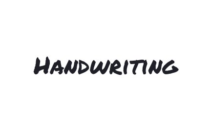 Handwriting typeface