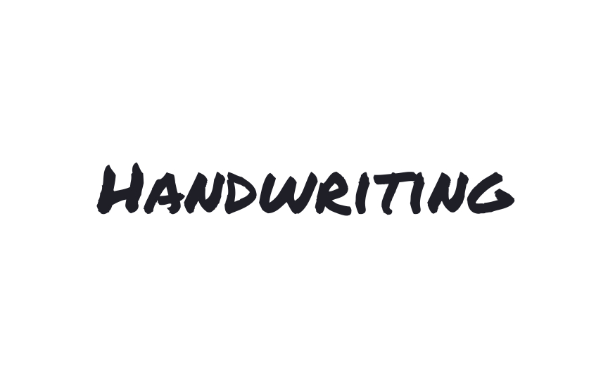 Handwriting typeface