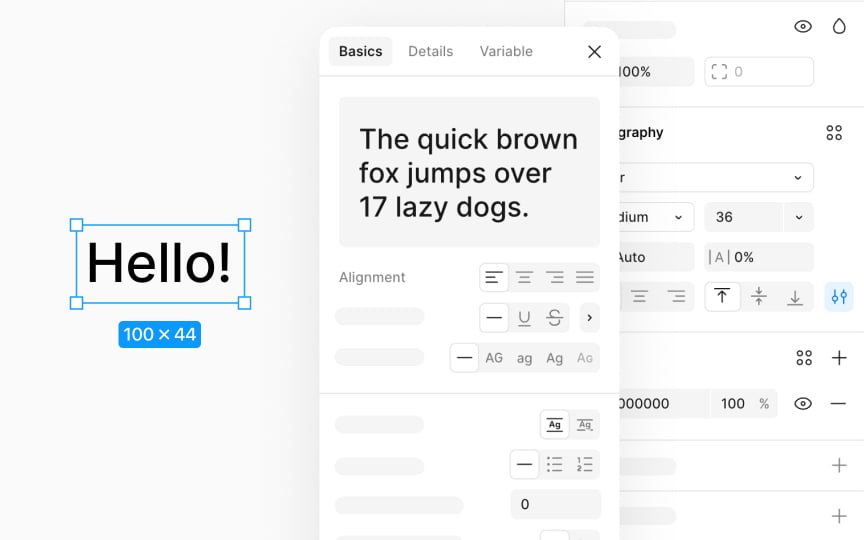 Horizontal text alignment