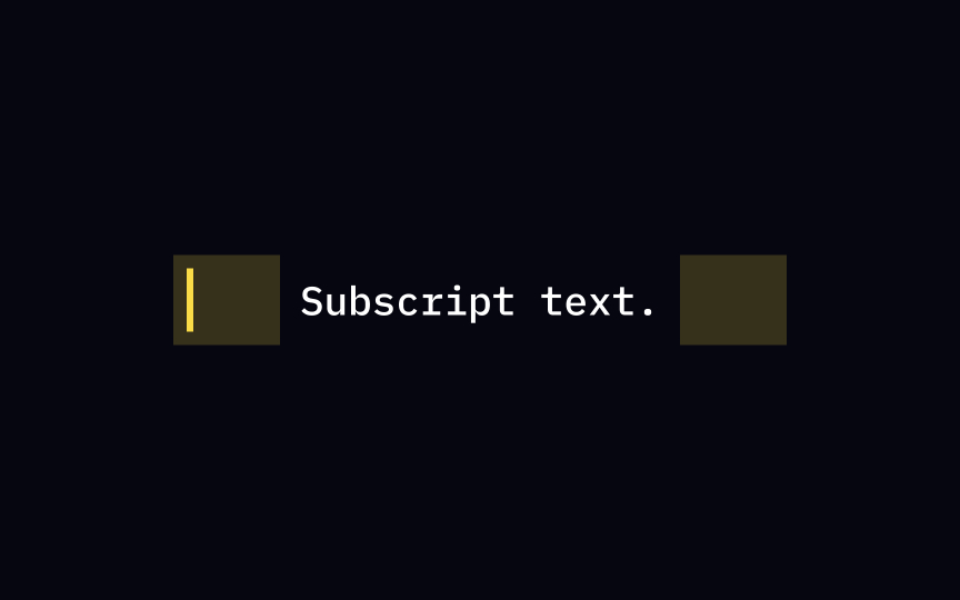 How to apply subscript formatting