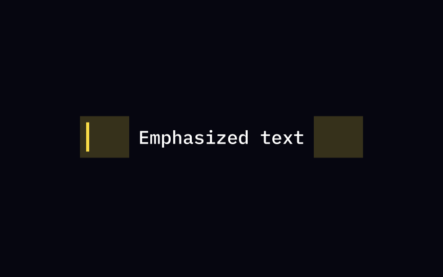 How to emphasize text
