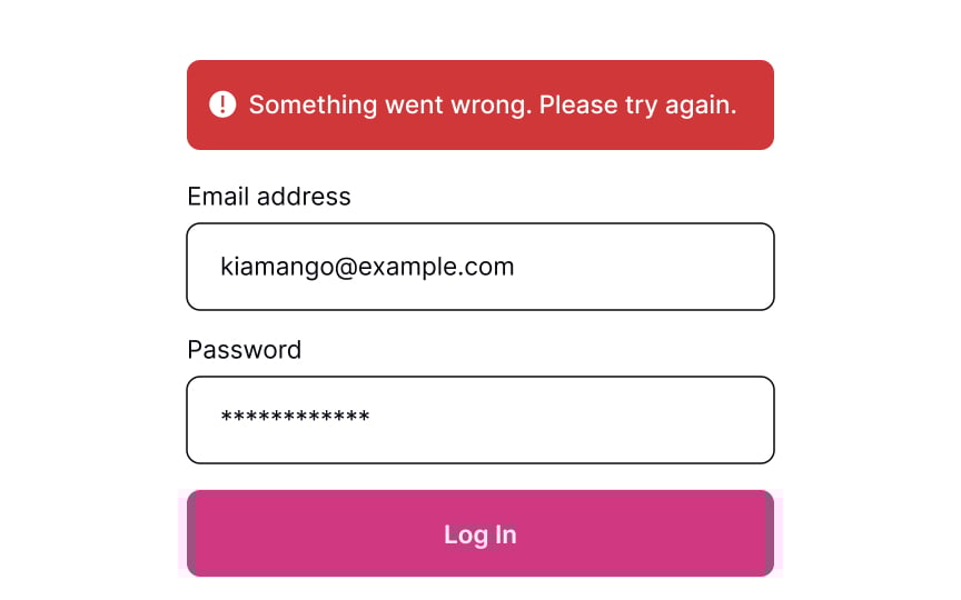 Show an error message if necessary Bad Practice