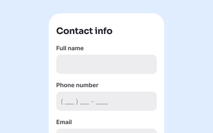 Always keep labels outside of the input