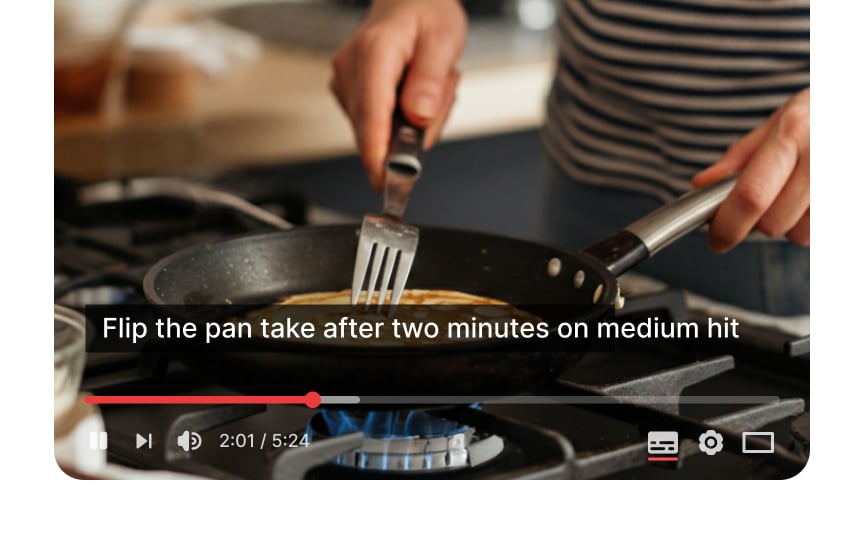 Include video captions when possible Bad Practice