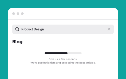 Indicate search progress