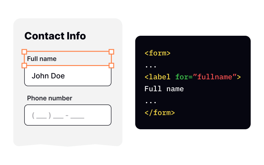 Input labels Bad Practice