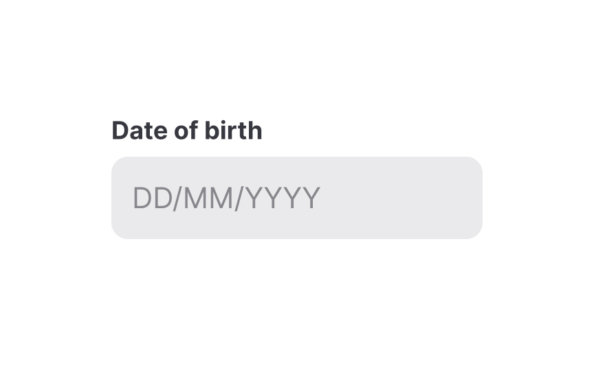 Modal date input