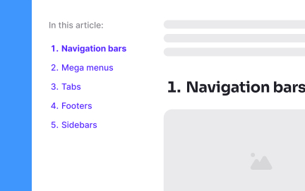 Internal page navigation
