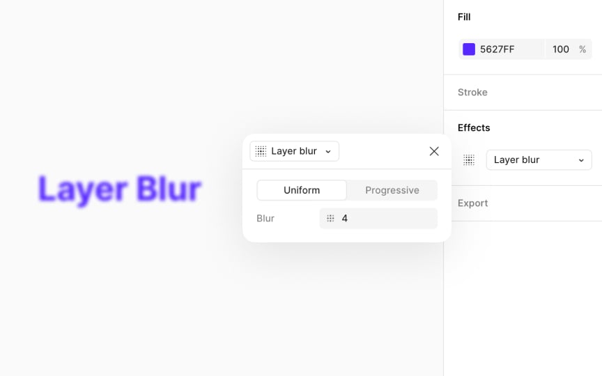 Layer blur