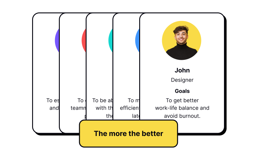 Limit the number of personas you use Bad Practice