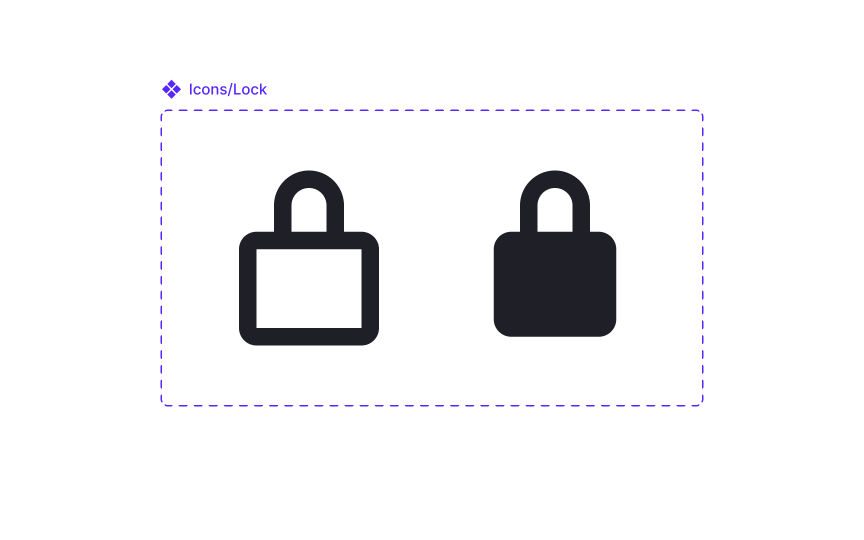 Managing style variants such as filled and outlined icons Best Practice
