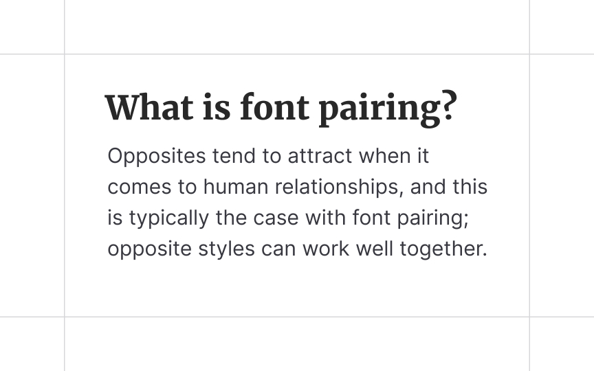 Mix serifs and sans serifs Best Practice