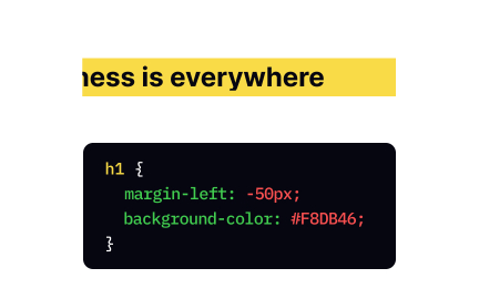 CSS margin's negative values