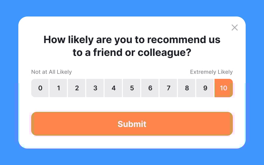 Measure user satisfaction