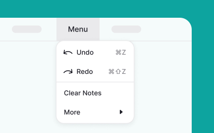 Make sure all critical menu options are fully visible
