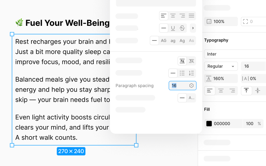 Paragraph spacing