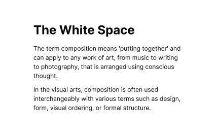 Applying passive negative space to text