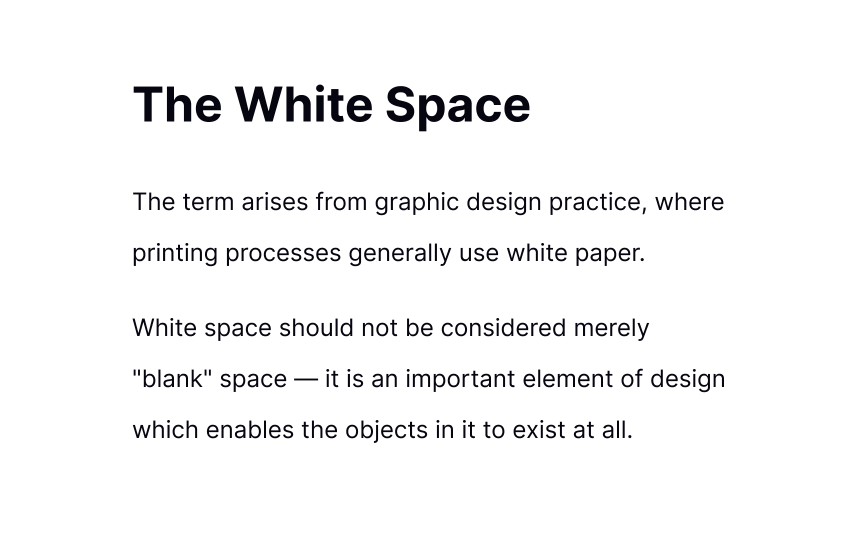 Applying passive negative space to text Bad Practice