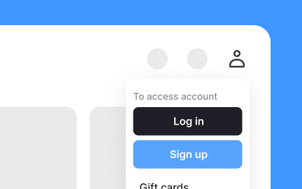 Place login & signup options nearby