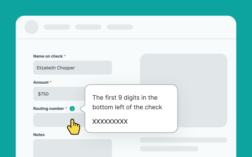 Popover modal