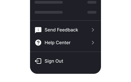 Place help & feedback options at the bottom