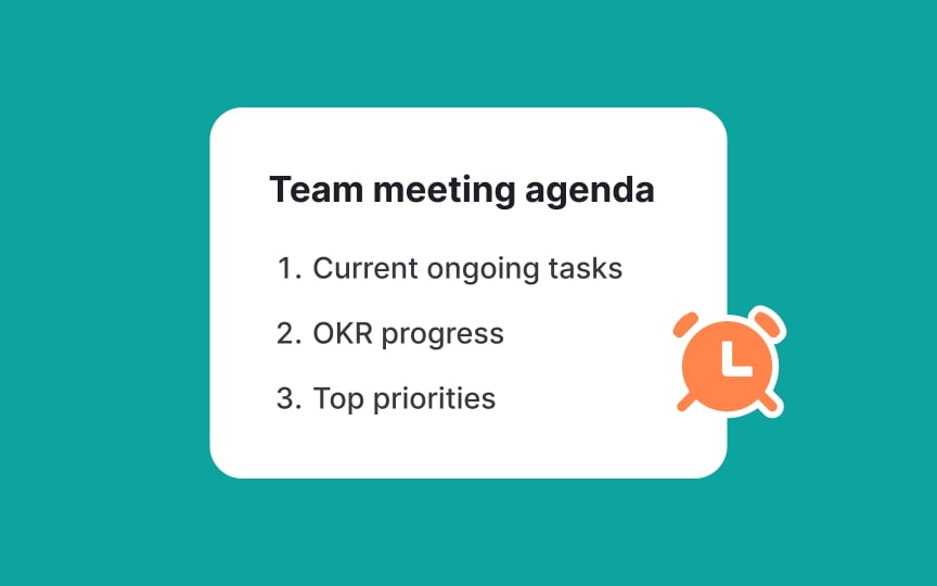 Prepare the agenda for meetings
