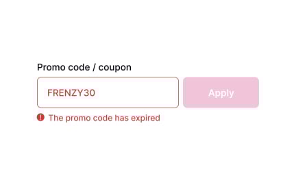 Promo code error