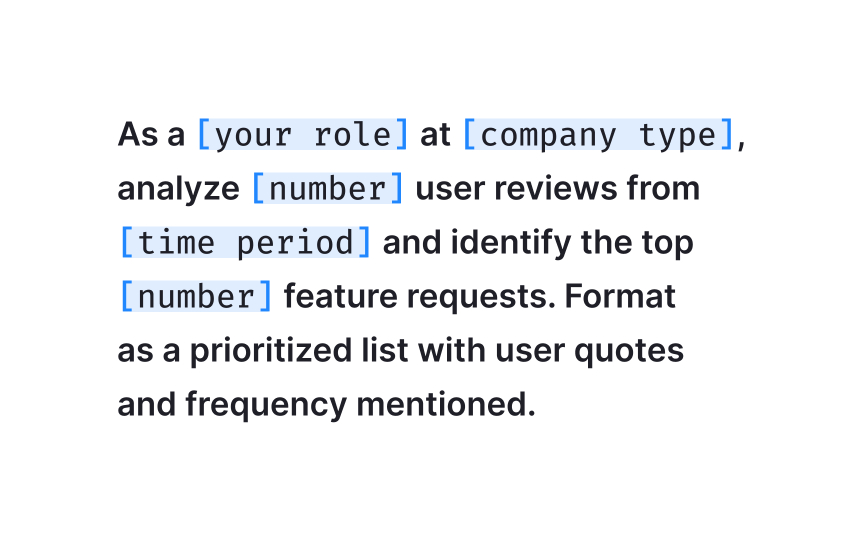 Prompt template creation