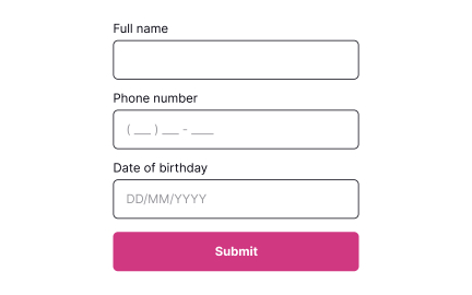 Provide input masks to avoid errors