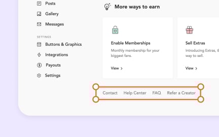 Provide links to help consistently