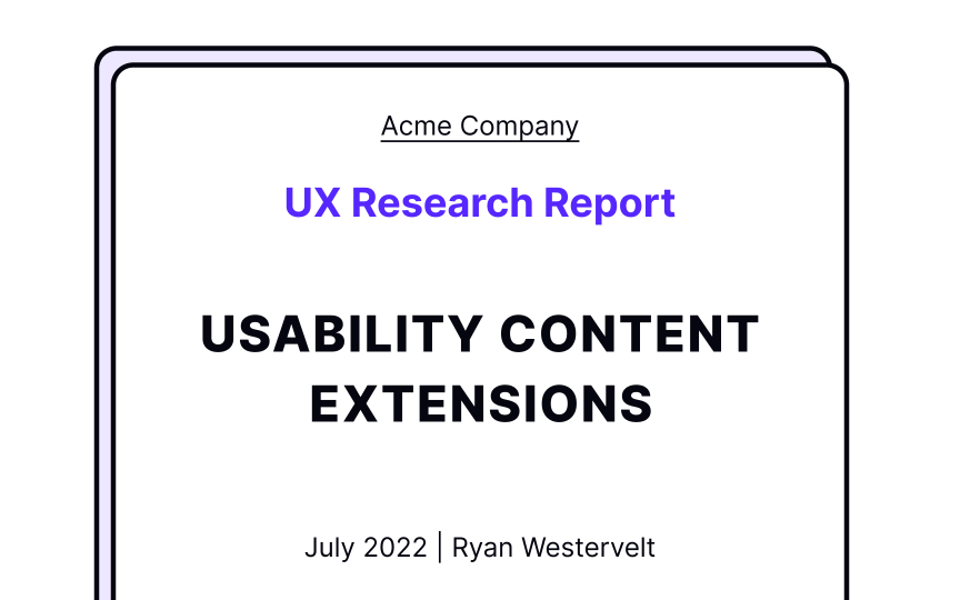 Purpose of reporting