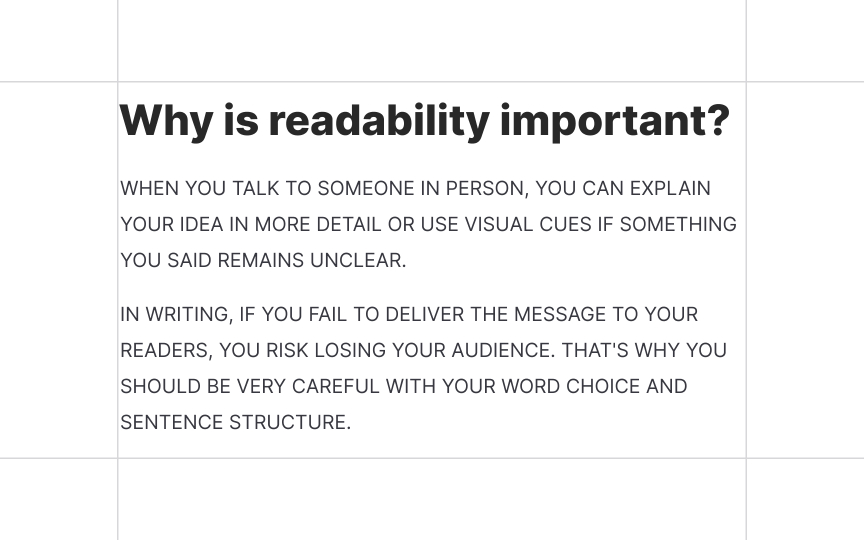 Readability Bad Practice