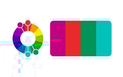 Rectangular tetradic color schemes