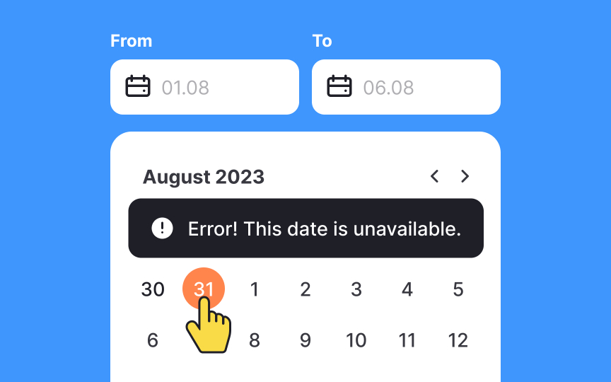 Eliminate invalid date choices Bad Practice