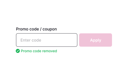 Remove promo code