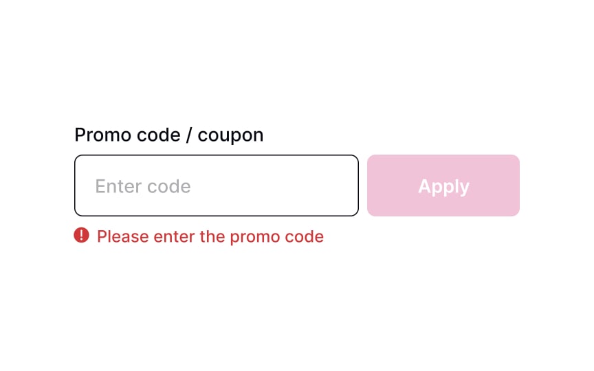 Remove promo code Bad Practice