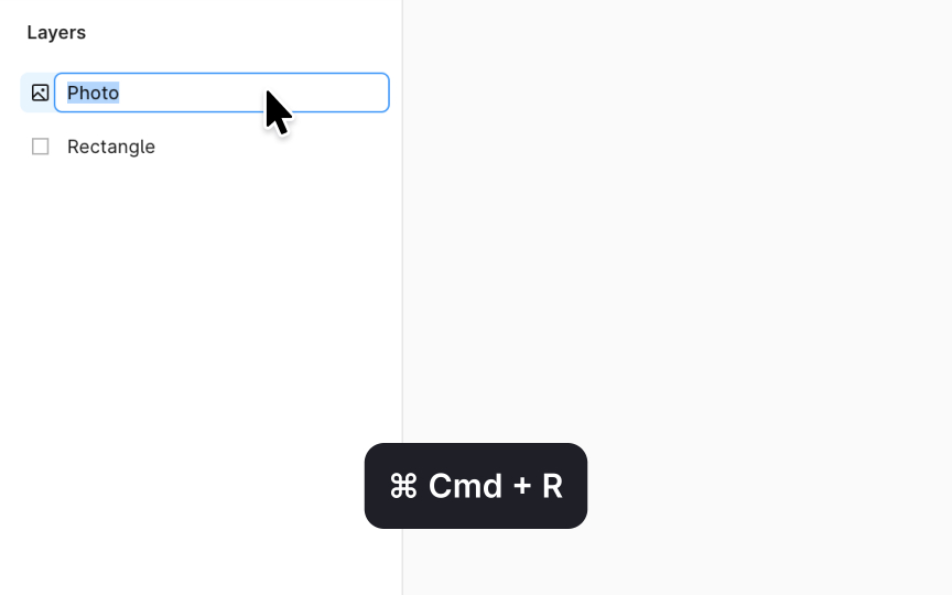 Renaming layers