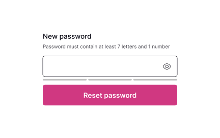 Reset the password