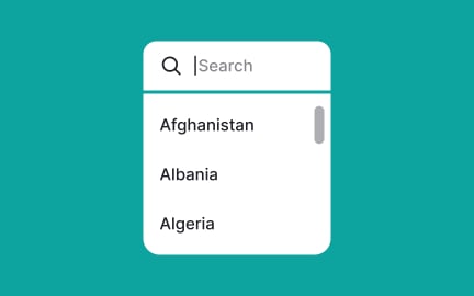 Search menu