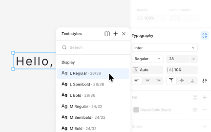 Selecting font weights with intent