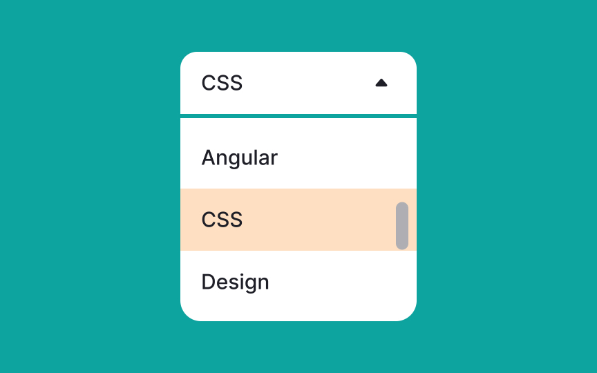 Single-select menu