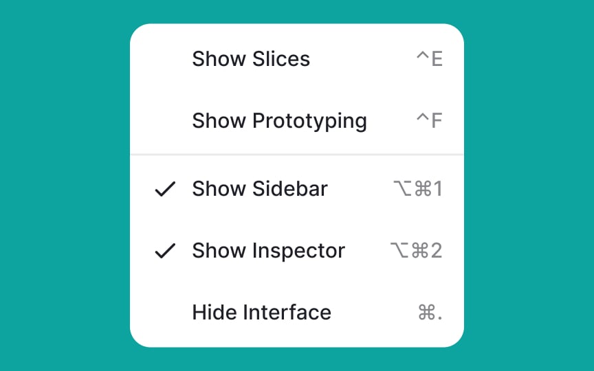 Use familiar icons to indicate menu selections Best Practice