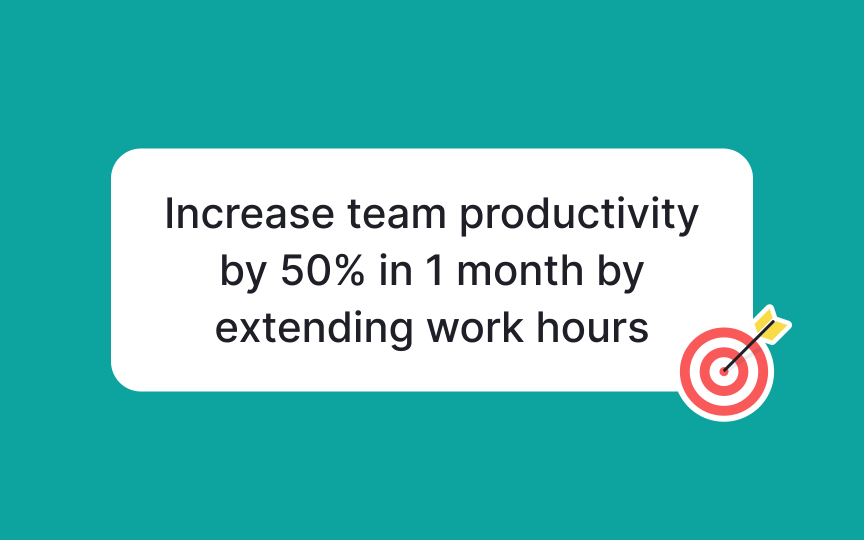 Set incremental goals Bad Practice