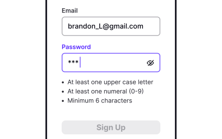 Set clear password requirements