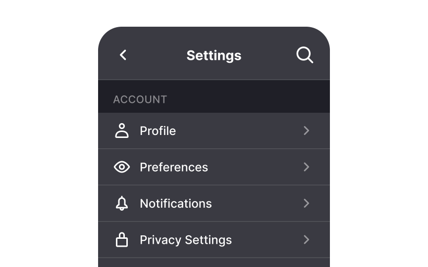 Show relevant settings Best Practice