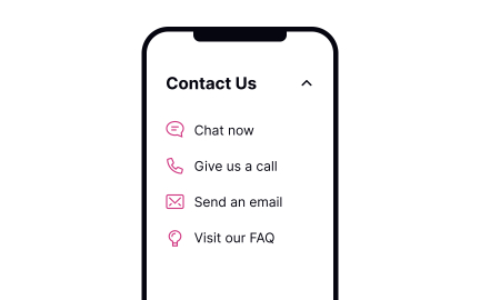 Show methods of contact